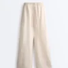 100% Linen Straight-Leg Trousers 100% Linen Straight-Leg Trousers