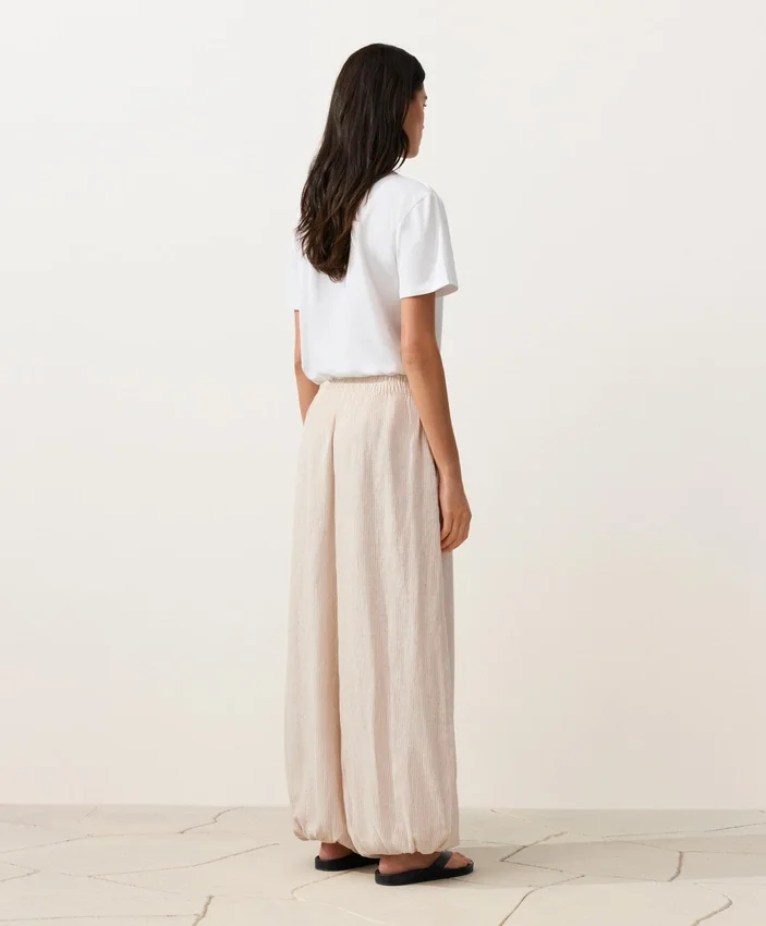 100% Linen Striped Bloomer Trousers 100% Linen Striped Bloomer Trousers