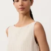 100% Linen Striped Square Top 100% Linen Striped Square Top