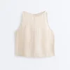 100% Linen Striped Square Top 100% Linen Striped Square Top