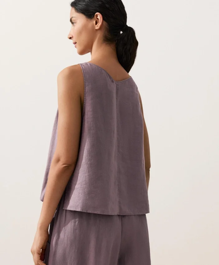 100% Linen V-Neck Strap Top 100% Linen V-Neck Strap Top
