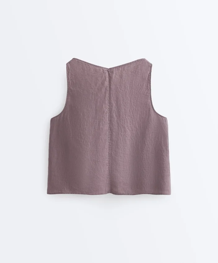 100% Linen V-Neck Strap Top 100% Linen V-Neck Strap Top