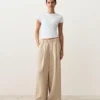 100% Linen Wide-Leg Striped Trousers 100% Linen Wide-Leg Striped Trousers