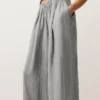 100% Linen Wide-Leg Striped Trousers 100% Linen Wide-Leg Striped Trousers