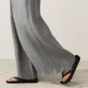 100% Linen Wide-Leg Striped Trousers 100% Linen Wide-Leg Striped Trousers