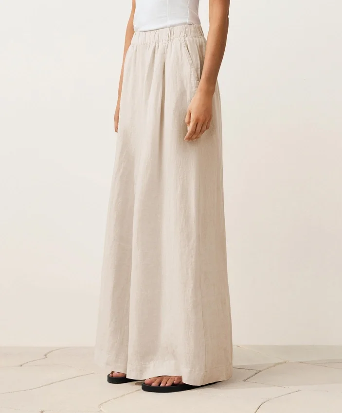 100% Linen Wide-Leg Trousers 100% Linen Wide-Leg Trousers