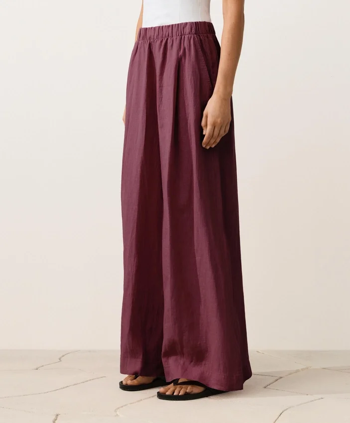 100% Linen Wide-Leg Trousers 100% Linen Wide-Leg Trousers