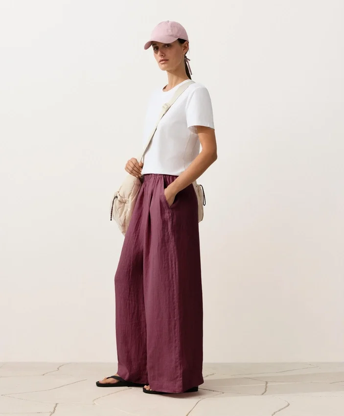 100% Linen Wide-Leg Trousers 100% Linen Wide-Leg Trousers