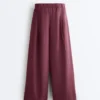 100% Linen Wide-Leg Trousers 100% Linen Wide-Leg Trousers