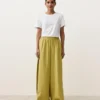 100% Linen Wide-Leg Trousers with Side Pleat 100% Linen Wide-Leg Trousers with Side Pleat