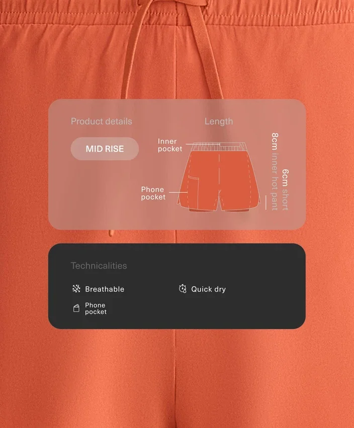 2-In-1 Mid Rise Light Touch Shorts 2-In-1 Mid Rise Light Touch Shorts
