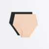 2 Invisible Cotton Blend Mid-Rise Classic Briefs 2 Invisible Cotton Blend Mid-Rise Classic Briefs