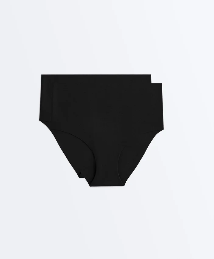 2 Invisible Polyamide Blend Mid-Rise Classic Briefs 2 Invisible Polyamide Blend Mid-Rise Classic Briefs