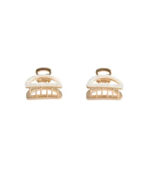 2 Metallic Mini Hair Clips