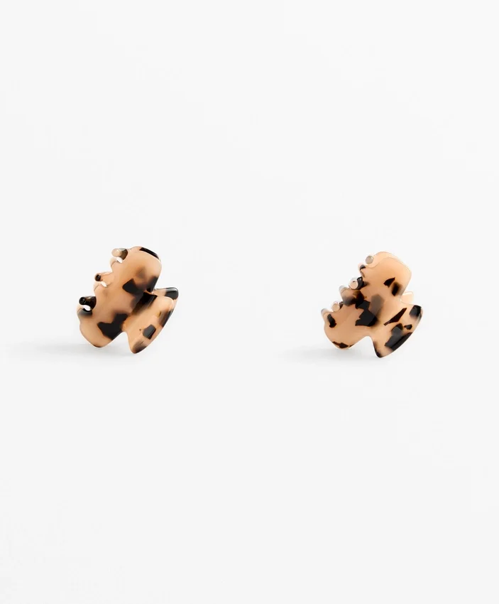 2 Mini Faux-Tortoiseshell Hair Clips 2 Mini Faux-Tortoiseshell Hair Clips