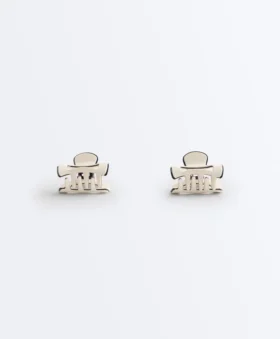 2 Mini Hair Clips with Piping