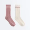 2 Pairs of Classic Cotton Blend Yoga and Pilates Socks 2 Pairs of Classic Cotton Blend Yoga and Pilates Socks