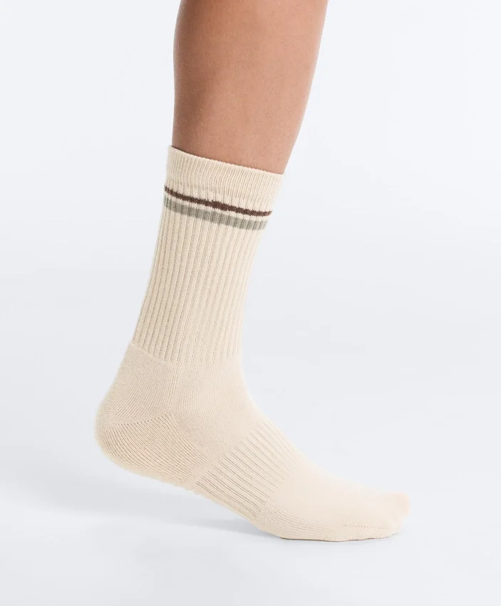 2 Pairs of Classic Cotton Blend Yoga and Pilates Socks 2 Pairs of Classic Cotton Blend Yoga and Pilates Socks