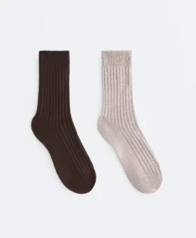 2 Pairs of Classic Ribbed Socks