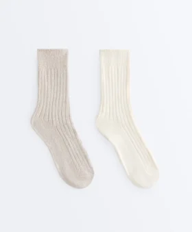 2 Pairs of Classic Ribbed Socks