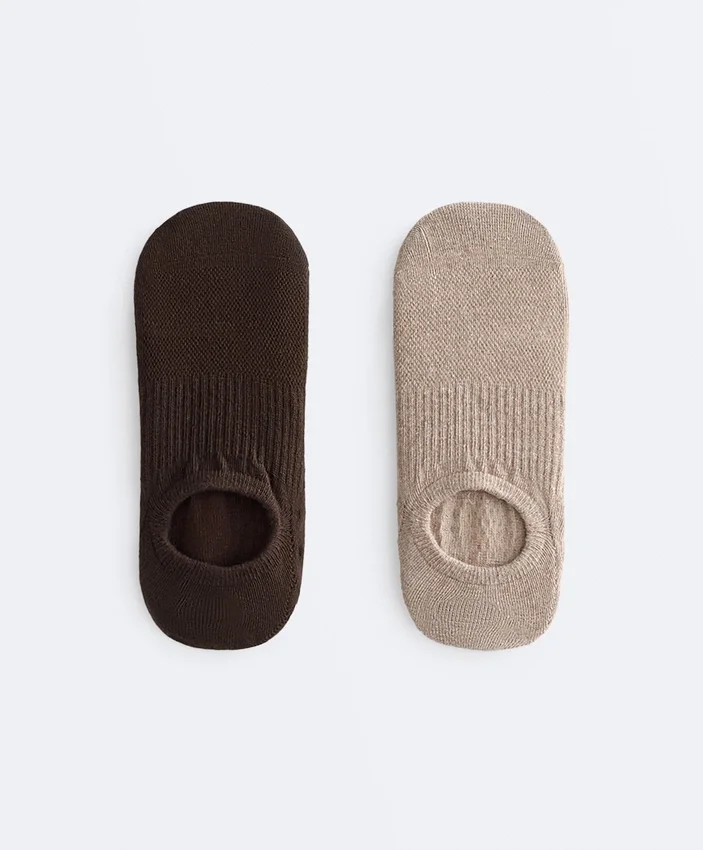 2 Pairs of Cotton Blend Yoga and Pilates Socks 2 Pairs of Cotton Blend Yoga and Pilates Socks