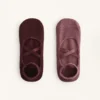2 Pairs of Cotton Blend Yoga and Pilates Socks with Crossover Straps