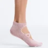 2 Pairs of Cotton Blend Yoga and Pilates Socks with Crossover Straps