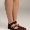 2 Pairs of Cotton Blend Yoga and Pilates Socks with Crossover Straps