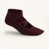 2 Pairs of Cotton Blend Yoga and Pilates Socks with Crossover Straps