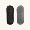 2 Pairs of Cotton Blend Yoga and Pilates Socks with Crossover Straps