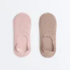 2 Pairs of High-Cut Cotton Invisible Socks