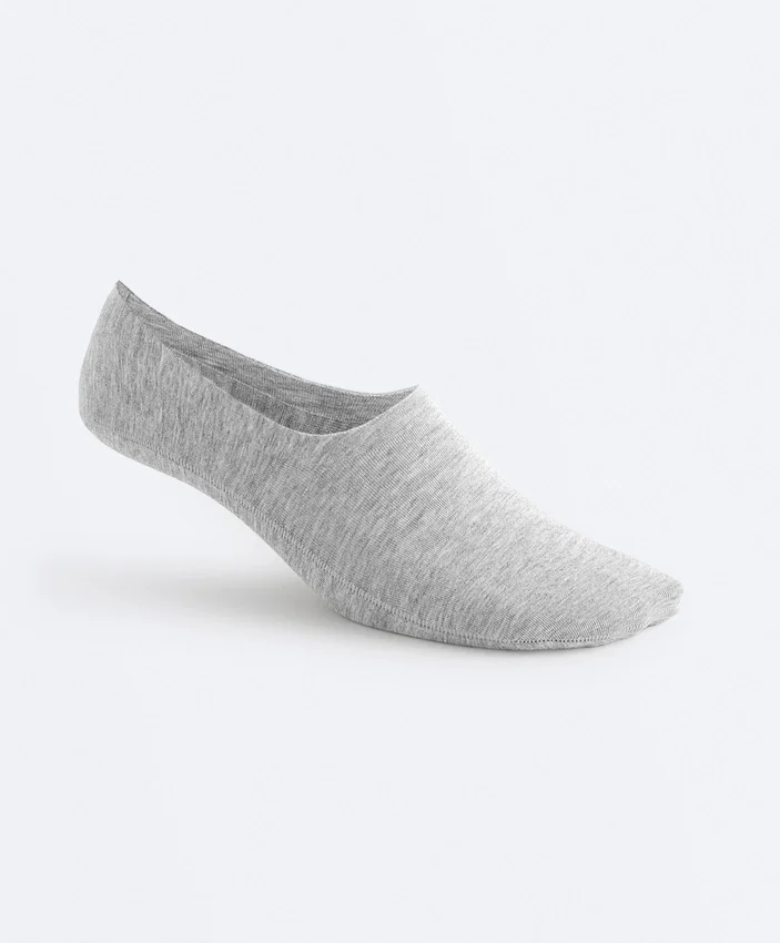 2 Pairs of High-Cut Ribbed Cotton Blend Invisible Socks 2 Pairs of High-Cut Ribbed Cotton Blend Invisible Socks