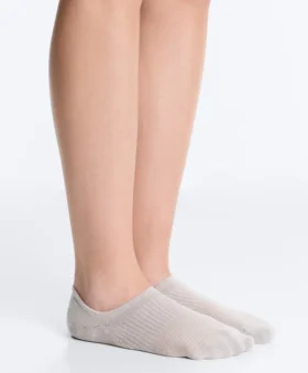 2 Pairs of Invisible Cotton Blend Yoga and Pilates Socks