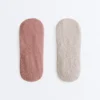 2 Pairs of Invisible Cotton Blend Yoga and Pilates Socks