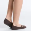 2 Pairs of Invisible Cotton Blend Yoga and Pilates Socks with Crossover Strap