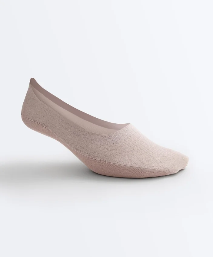 2 Pairs of Medium-Cut Cotton Blend Invisible Socks 2 Pairs of Medium-Cut Cotton Blend Invisible Socks