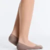 2 Pairs of Medium Cut Ribbed Cotton Blend Invisible Socks