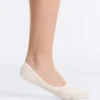 2 Pairs of Medium Cut Ribbed Cotton Blend Invisible Socks