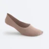 2 Pairs of Medium Cut Ribbed Cotton Blend Invisible Socks