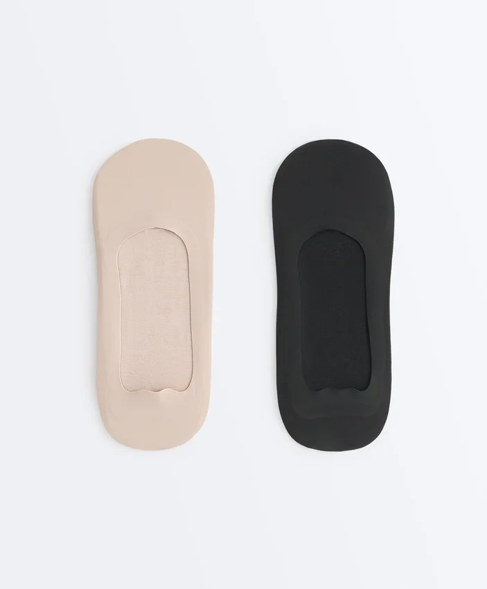 2 Pairs of Microfibre Medium Cut Invisible Socks 2 Pairs of Microfibre Medium Cut Invisible Socks