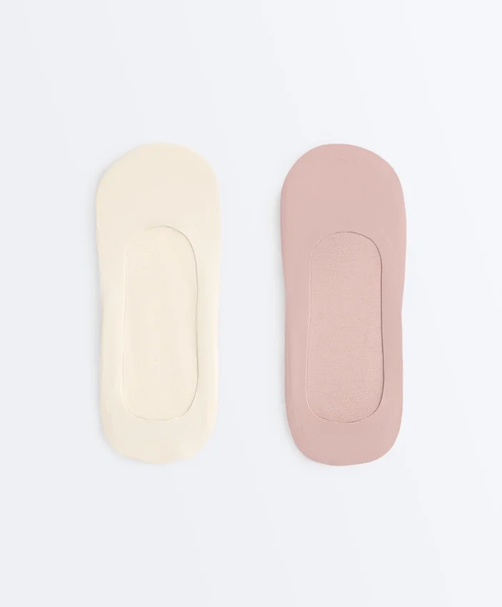 2 Pairs of Microfibre Medium Cut Invisible Socks 2 Pairs of Microfibre Medium Cut Invisible Socks