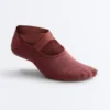 2 Pairs of Padded Cotton Blend Yoga and Pilates Invisible Socks with Crossover Straps 2 Pairs of Padded Cotton Blend Yoga and Pilates Invisible Socks with Crossover Straps