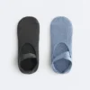 2 Pairs of Padded Cotton Blend Yoga and Pilates Socks with Crossover Straps 2 Pairs of Padded Cotton Blend Yoga and Pilates Socks with Crossover Straps