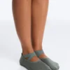 2 Pairs of Padded Cotton Blend Yoga and Pilates Socks with Crossover Straps 2 Pairs of Padded Cotton Blend Yoga and Pilates Socks with Crossover Straps