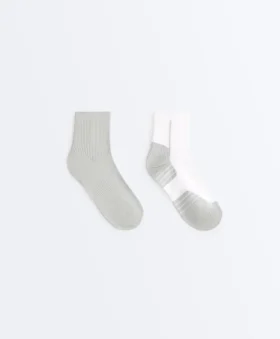 2 Pairs of Polyamide Blend Quarter Running Socks