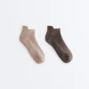 2 Pairs of Polyamide Blend Yoga and Pilates Sneaker Socks