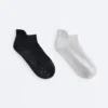 2 Pairs of Polyamide Blend Yoga and Pilates Sneaker Socks
