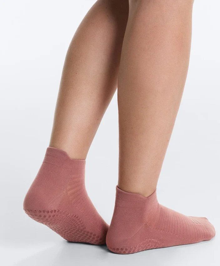 2 Pairs of Polyamide Blend Yoga and Pilates Sneaker Socks 2 Pairs of Polyamide Blend Yoga and Pilates Sneaker Socks