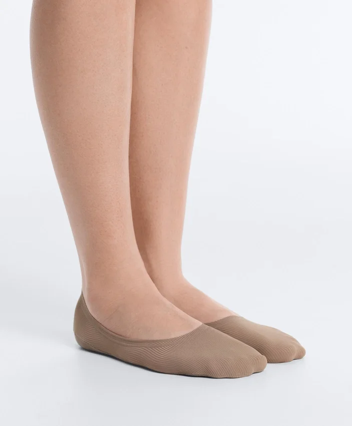 2 Pairs of Ribbed Microfibre Medium Cut Invisible Socks 2 Pairs of Ribbed Microfibre Medium Cut Invisible Socks