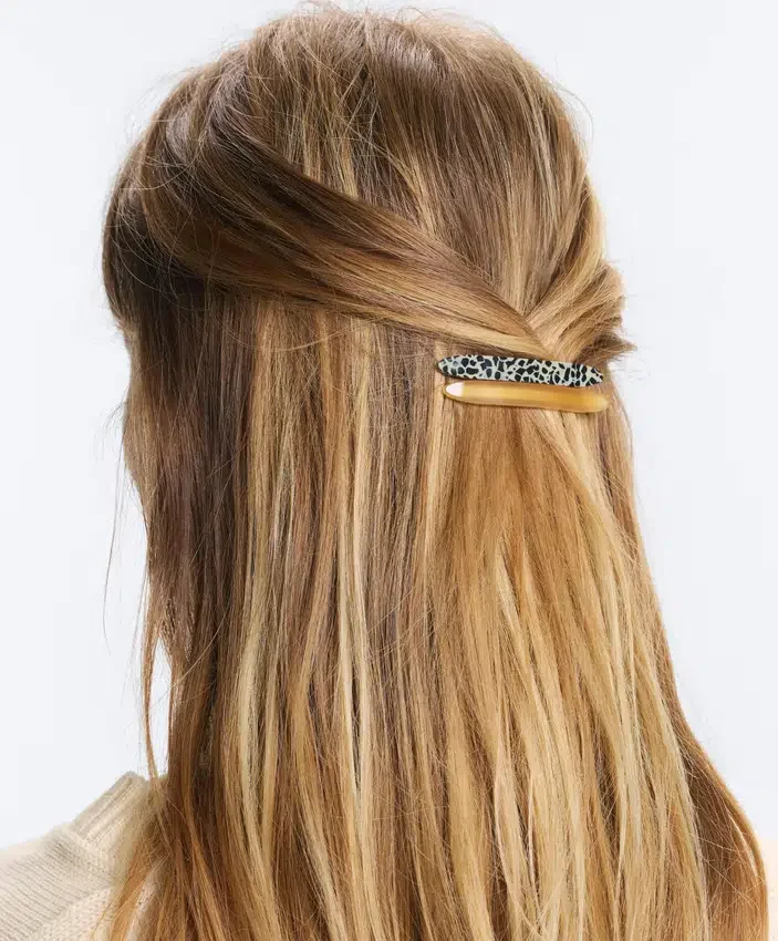 2 Printed Hair Barrettes 2 Printed Hair Barrettes